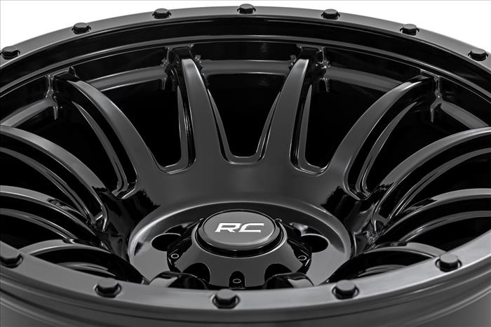 90 Series Wheel One-Piece Gloss Black 20x9 6x5.5 0mm Rough Country