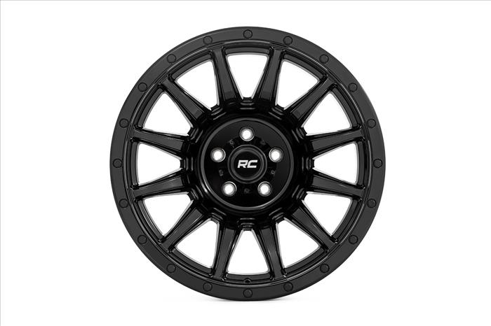 90 Series Wheel One-Piece Gloss Black 20x10 8x170 -19mm Rough Country