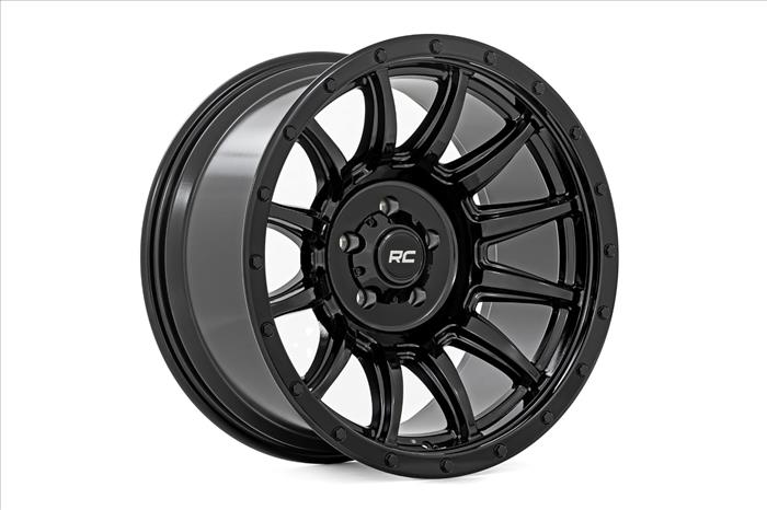 90 Series Wheel One-Piece Gloss Black 20x10 6x5.5 -19mm Rough Country