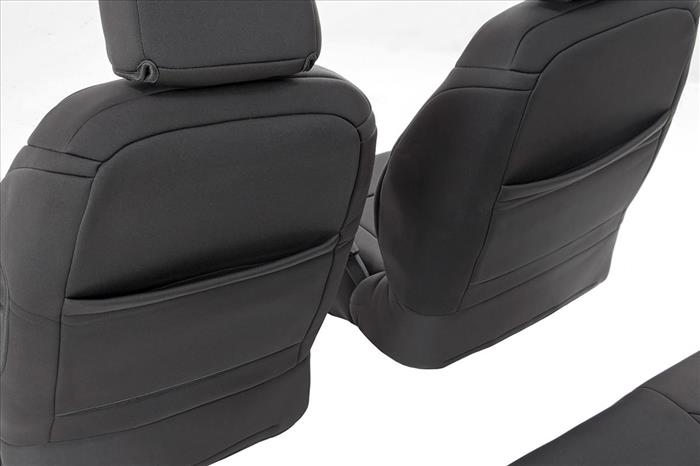 Jeep Neoprene Seat Cover Set Black 08-10 Wrangler JK Unlimited Rough Country