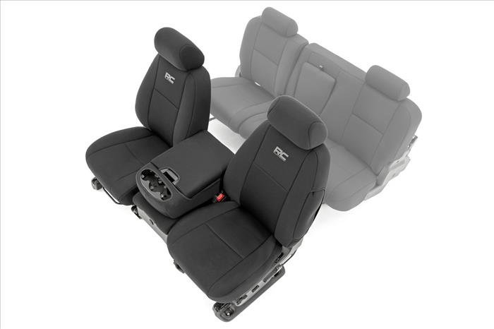 GM Neoprene Front Seat Covers Black (07-13 1500/11-13 2500) Rough Country