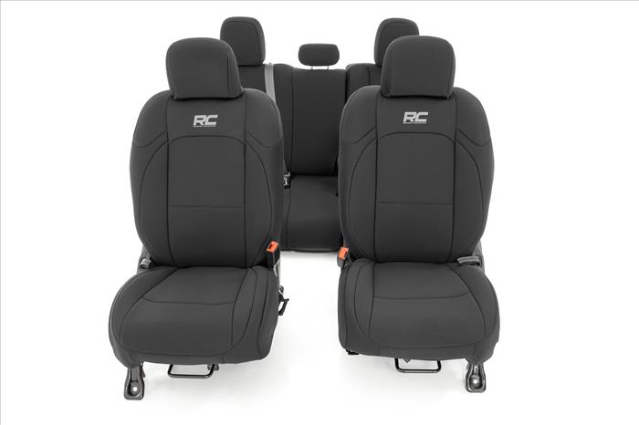 Jeep Neoprene Seat Cover Set Black (2020 Gladiator JT) Rough Country