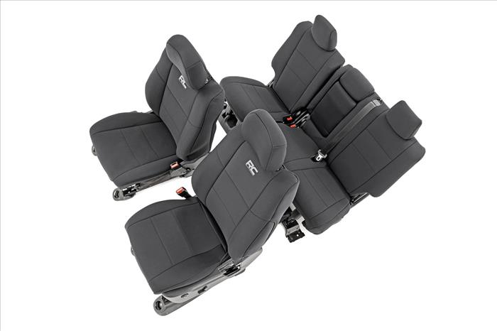 Seat Covers Front Row and Rear Row Bench Jeep Grand Cherokee WK2 2WD/4WD (11-22) Rough Country