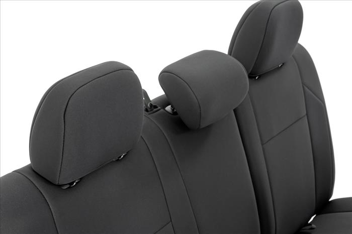 Seat Covers Gray FR & RR Crew Cab Toyota Tacoma 2WD/4WD (2005-2015) Rough Country