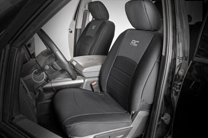 Seat Covers FR Bucket RR Full bench Ram 1500 (09-18)/2500 (11-18)/3500 (11-18) Rough Country