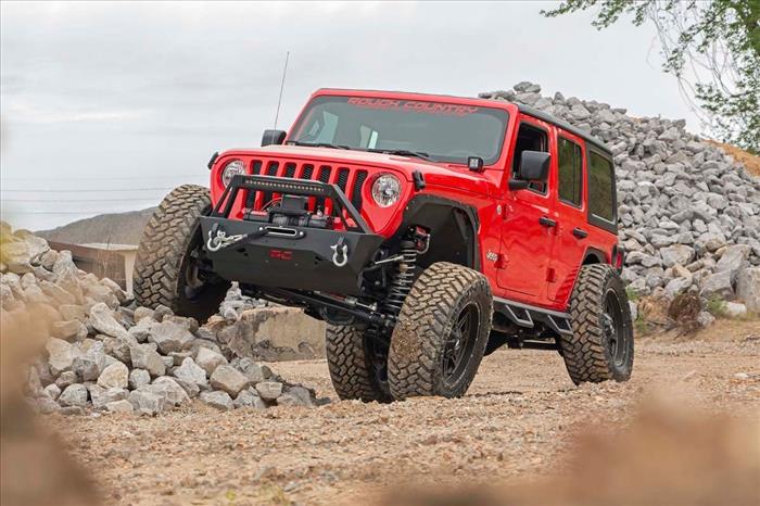 3.5 Inch Lift Kit Adj Lower FR D/S Non-Rubicon Jeep Wrangler Unlimited 4WD (24-26) Rough Country