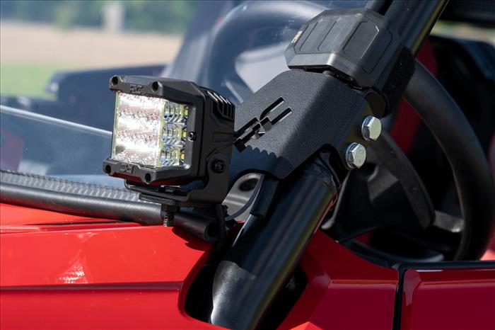 LED Light Kit Cage Mount 2 Inch Chrome Pair Wide Angle Honda Talon 1000 Rough Country