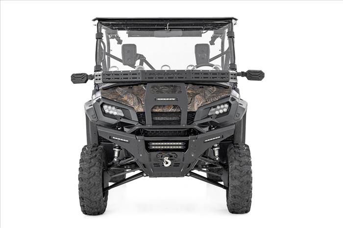 Front Cargo Rack Black Series LED 6 Inch Light Slim Line Honda Pioneer 1000 Rough Country