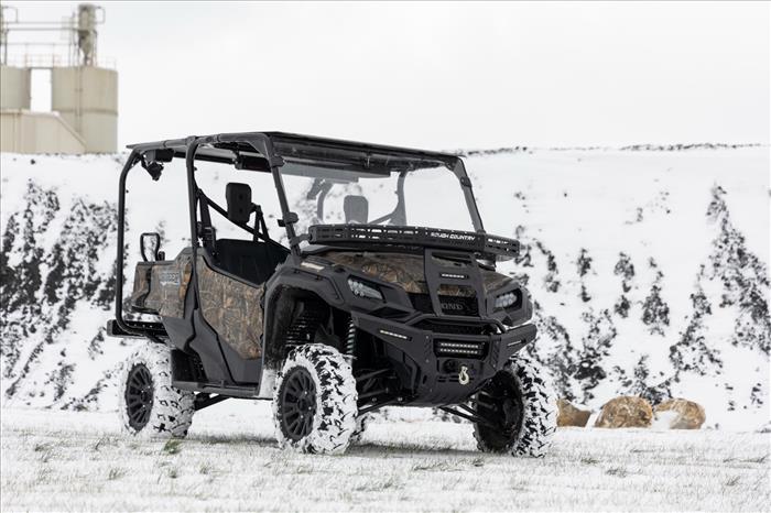 Front Cargo Rack Black Series LED 6 Inch Light Slim Line Honda Pioneer 1000 Rough Country
