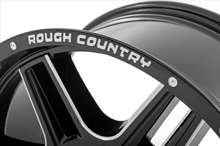 92 Series Wheel Machined One-Piece Gloss Black 18x9 6x5.5 +0mm Rough Country