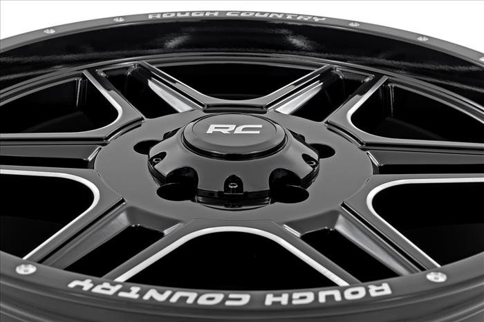 92 Series Wheel Machined One-Piece Gloss Black 18x9 6x5.5 +0mm Rough Country