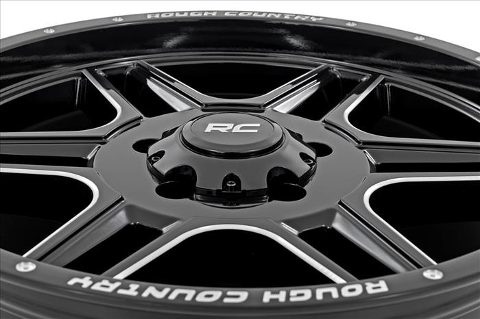 92 Series Wheel Machined One-Piece Gloss Black 18x9 5x5.5 +0mm Rough Country