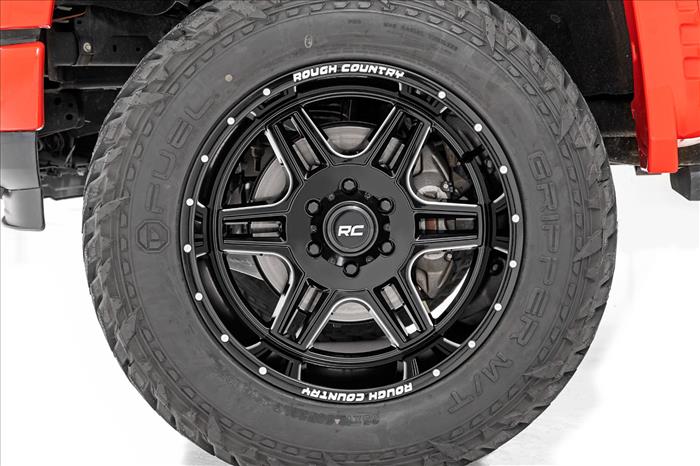 92 Series Wheel Machined One-Piece Gloss Black 20x12 6x5.5 -44mm Rough Country