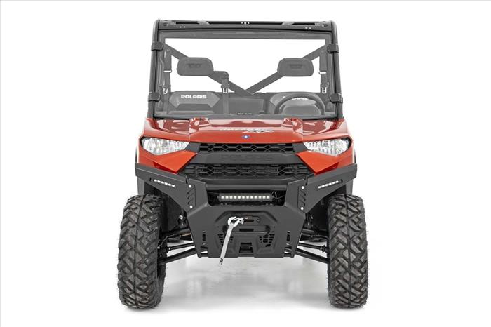 LED Light Kit Bumper Mount 12 Inch Black Single Row White DRL Polaris Ranger XP 1000 Rough Country