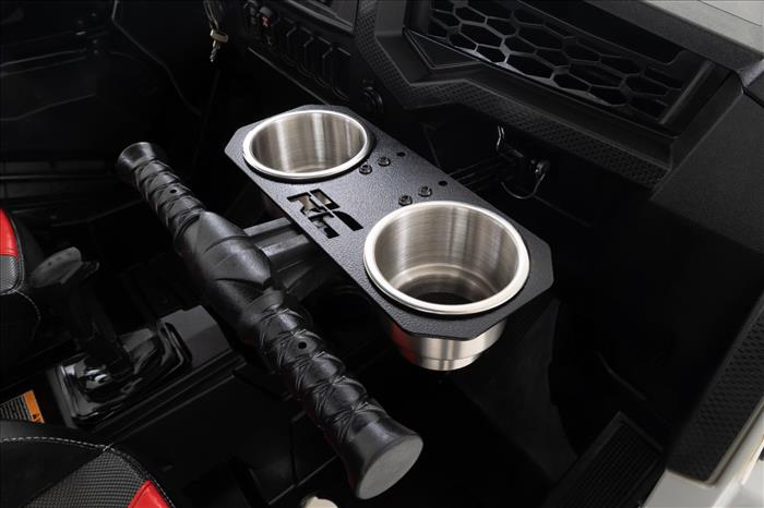 Passenger Grip Handle Dual Cup Holder Polaris RZR 4 900/RZR S 1000 Rough Country