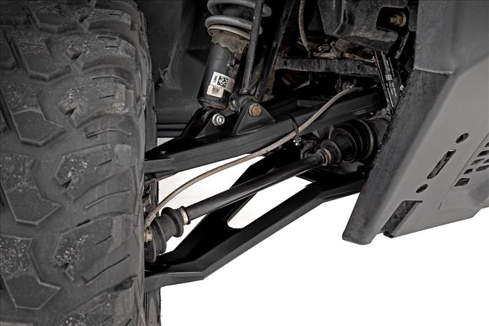Black Forged Alum High Clearance 2 Inch Fwd Offset Control Arms w/Ball Joints Polaris Ranger 1000XP Rough Country