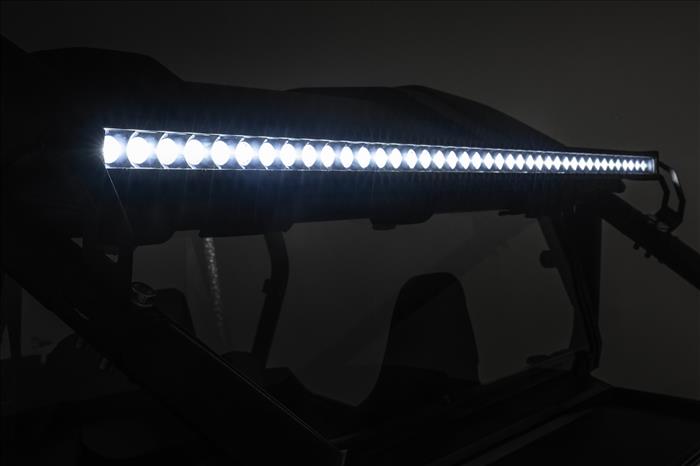 LED Light Kit Rear Mount 40 Inch Black Single Row Polaris RZR 1000XP4 (2024) Rough Country
