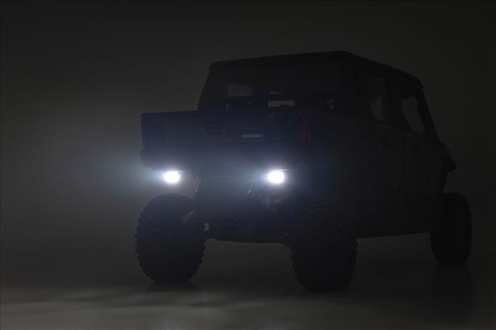 LED Light Under Bed Mount 2 Inch Black Pair Flood Polaris XPEDITION ADV 5 Rough Country