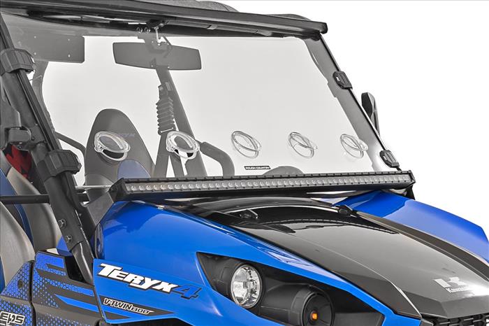 LED Light Kit Cage Mount 50 Inch Black Single Row Kawasaki Teryx 1000/Teryx 800 Rough Country