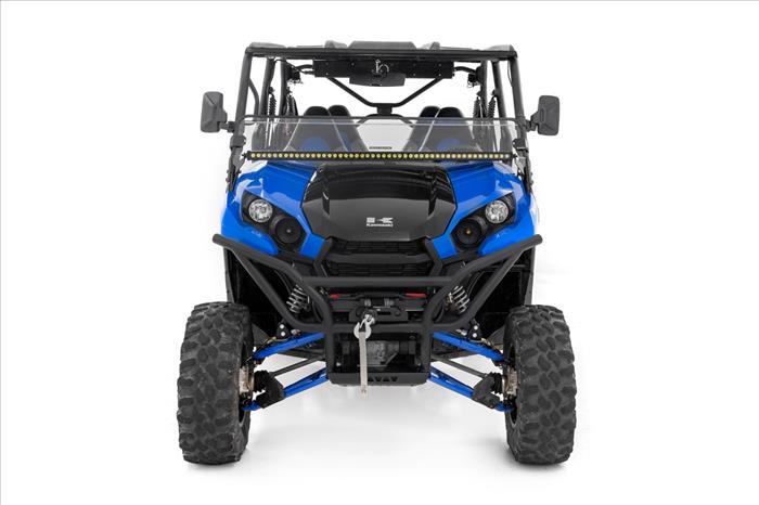 LED Light Kit Cage Mount 50 Inch Black Single Row Kawasaki Teryx 4 1000/Teryx4 800 Rough Country