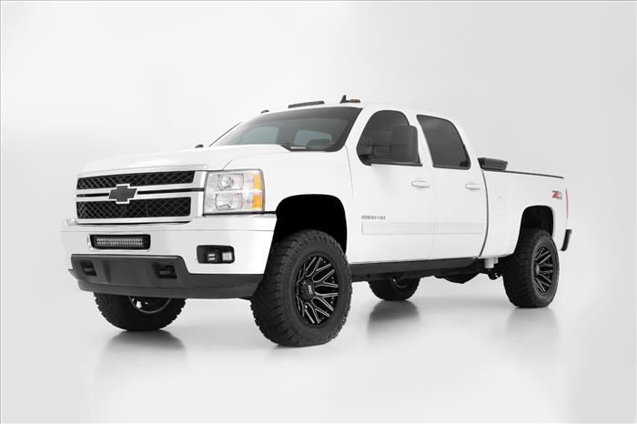 95 Series Wheel One-Piece Gloss Black Machined 20x10 8x180 -19mm Rough Country