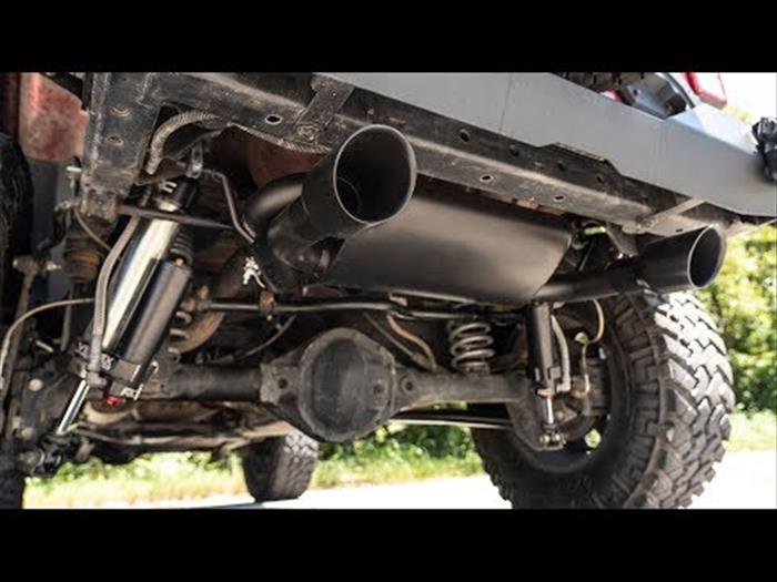 Jeep Dual Outlet Performance Exhaust - Black 07-18 Wrangler JK Rough Country