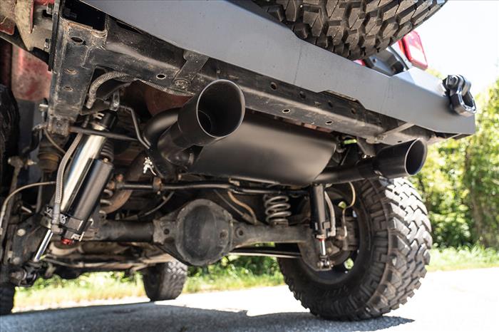 Performance Exhaust Dual Outlet Jeep Wrangler JK/Wrangler Unlimited (07-18) Rough Country