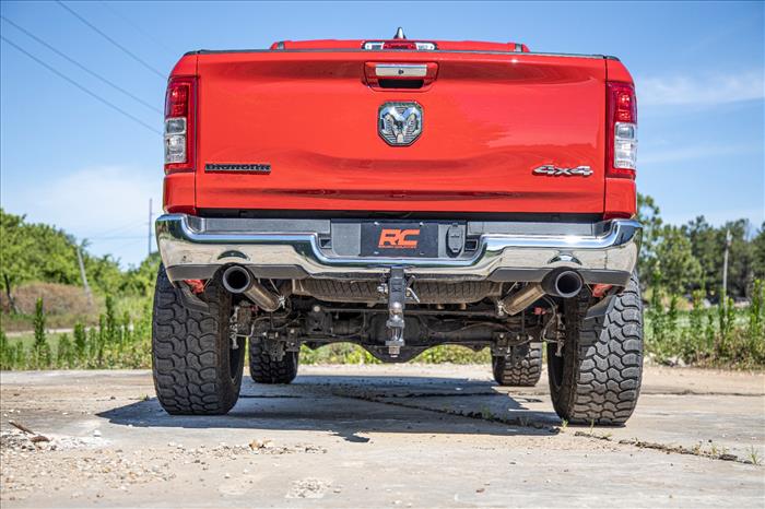 Dual Cat-Back Exhaust System w/ Black Tips (19-20 Ram 1500 V8 - 5.7L) Rough Country