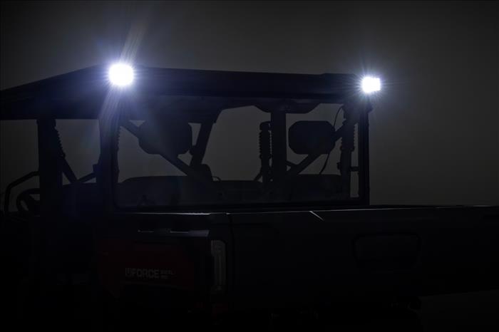 LED Light Kit Rear Mount 2 Inch Black Pair CFMOTO UFORCE U10 Pro Rough Country