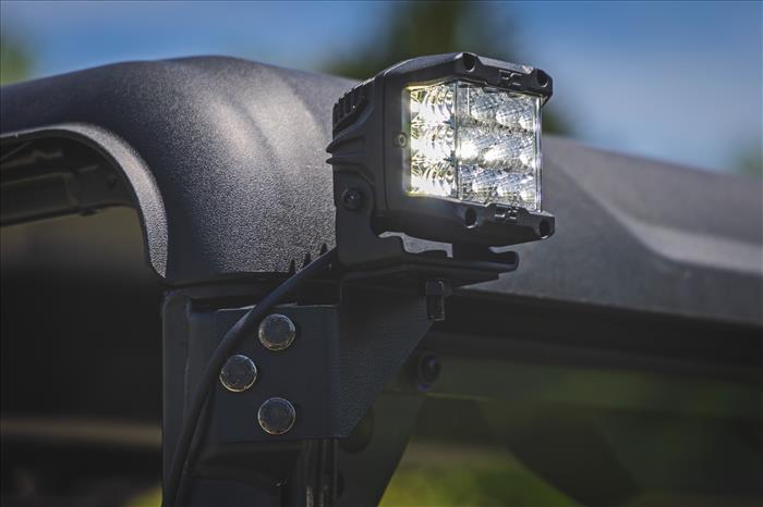 LED Light Kit Rear Mount 2 Inch Black Pair Amber DRL CFMOTO UFORCE U10 Pro Rough Country