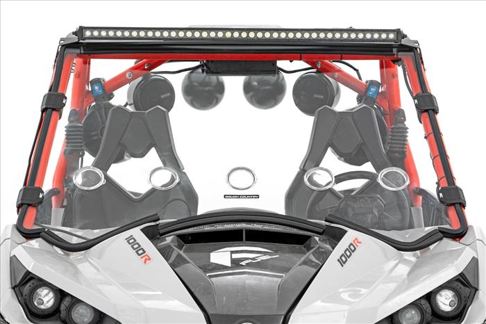LED Light Kit Front Mount 40 Inch Black Single Row Can-Am Commander Max 1000 Rough Country