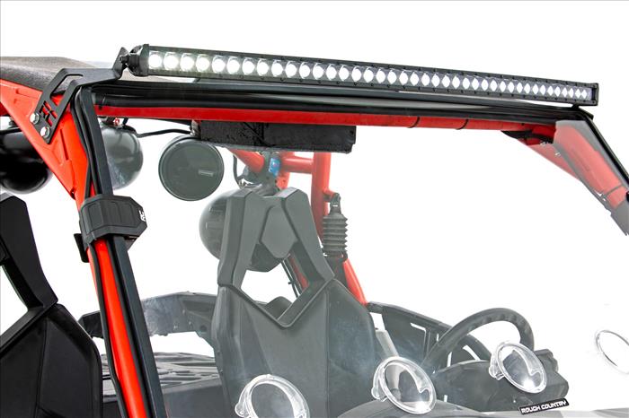 LED Light Kit Front Mount 40 Inch Black Single Row Can-Am Commander Max 1000 Rough Country