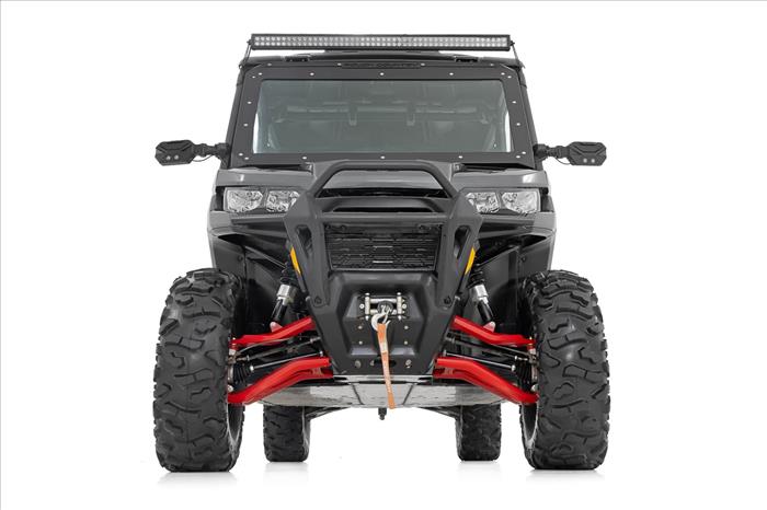 Aluminum Control Arms High Clearance w/ 2 Inch Forward Offset Red Can-Am Defender HD Rough Country