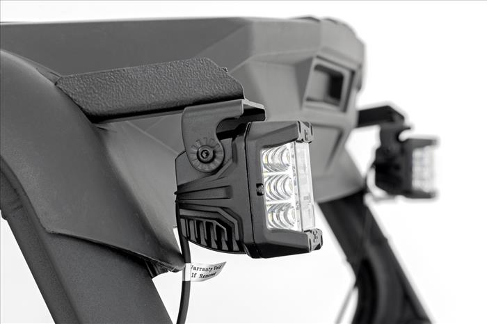 LED Light Kit Rear Mount 2 Inch Black Pair Spot Can-Am Maverick Sport 1000R Rough Country