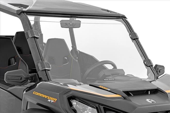 Full Windshield Scratch Resistant Can-Am Commander XT (21-22) Rough Country