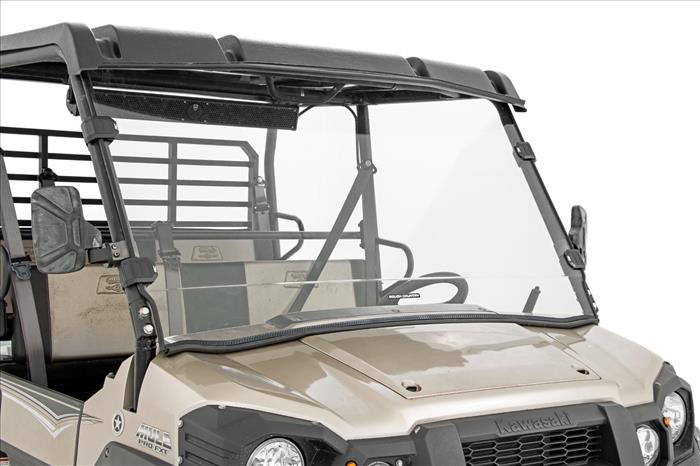 Full Windshield Scratch Resistant 16-22 Kawasaki Mule Pro FX/15-22 Mule Pro FXT Rough Country