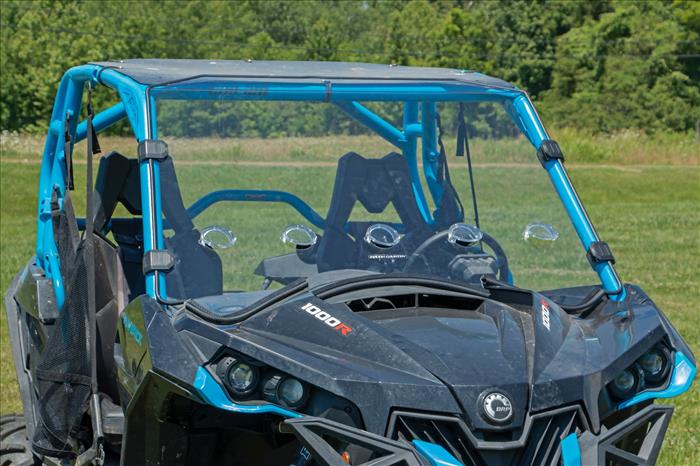 Vented Full Windshield Scratch Resistant Can-Am Maverick Max 1000R X Rough Country