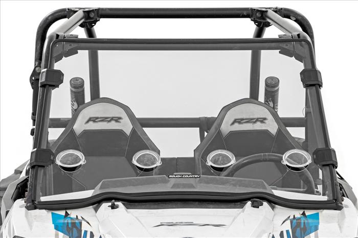 Polaris Scratch Resistant Vented Full Windshield without Factory Plastic Visor 16-18 Polaris RZR 900/1000XP Turbo Rough Country