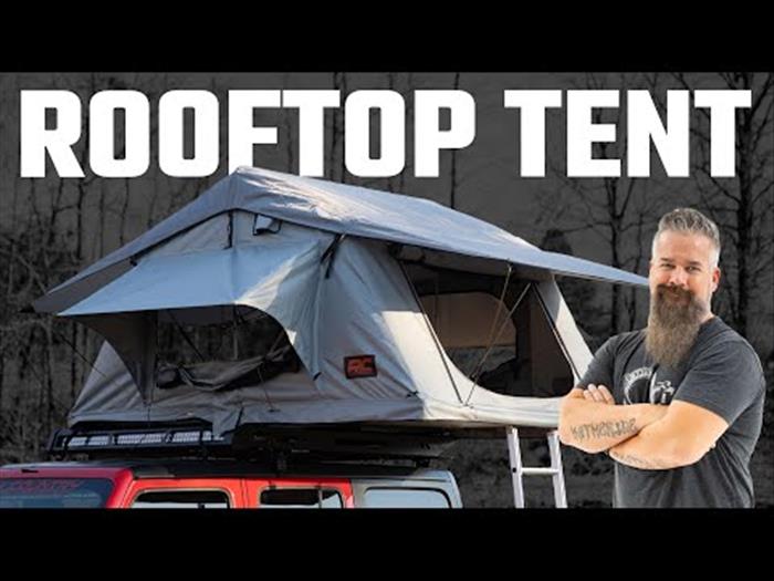 Roof Top Tent Rack Mount 12 Volt Accessory w/Ladder Extension and LED Light Kit Rough Country