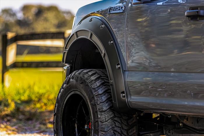Fender Flares Defender N1 Blue Jeans Ford F-150 2WD/4WD (2015-2020) Rough Country