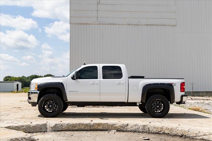 Pocket Fender Flares 6 Foot 7 Inch & 8 Foot Bed 46 Stealth Gray Chevy Silverado 1500/2500HD/3500HD (07-14) Rough Country