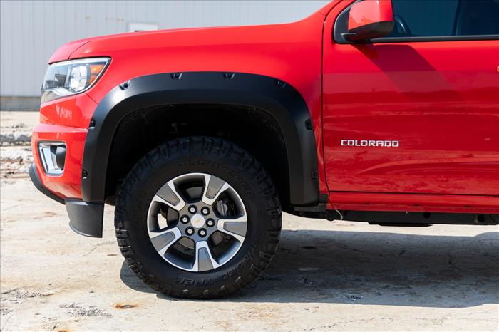 Pocket Fender Flares GAN Silver Ice Chevy Colorado 2WD/4WD (2015-2022) Rough Country