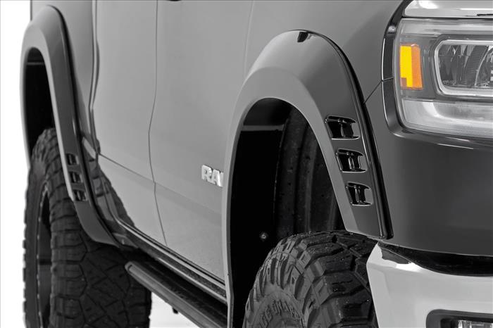Pocket Fender Flares PAF Silver New Body Ram 1500 2WD/4WD (2019-2024) Rough Country