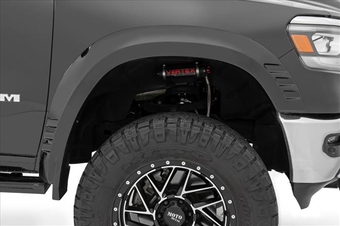 Pocket Fender Flares PAF Silver New Body Ram 1500 2WD/4WD (2019-2024) Rough Country