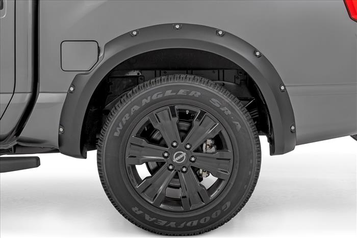 Pocket Fender Flares G41 Magnetic Black Nissan Titan 2WD/4WD (2017-2024) Rough Country