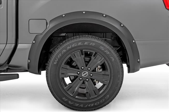 Pocket Fender Flares Crew QAK Glacier White W/O Emblem Nissan Titan (17-24) Rough Country