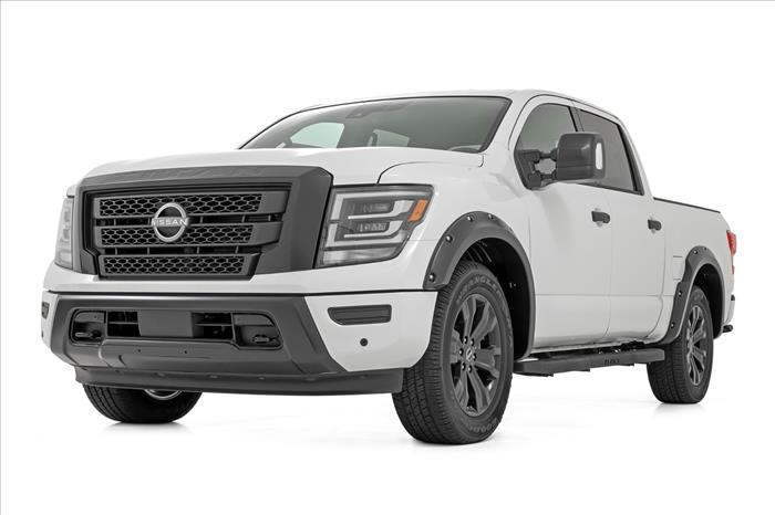 Pocket Fender Flares Crew QAK Glacier White W/O Emblem Nissan Titan (17-24) Rough Country