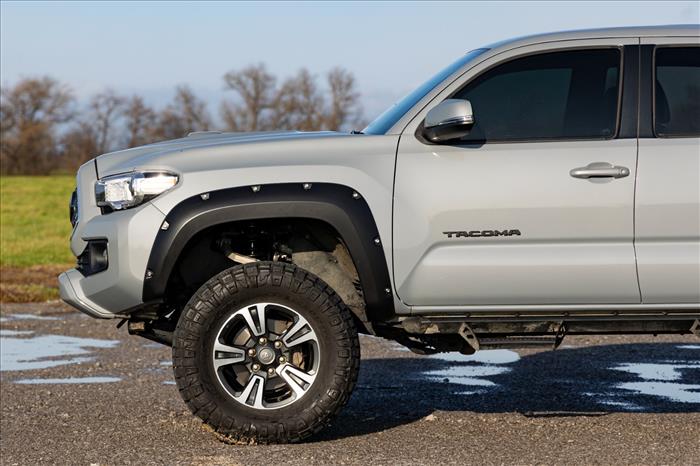 Pocket Fender Flares 040 Super White Toyota Tacoma 2WD/4WD (2016-2023) Rough Country