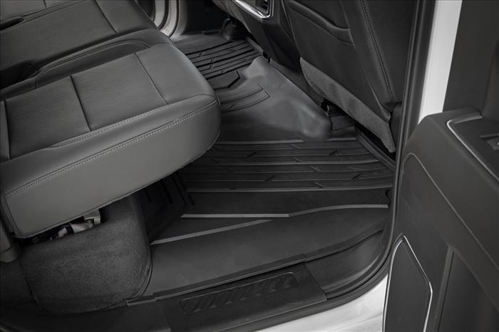 Flex-Fit Floor Mats FR & RR FR Bucket Crew Silverado/Sierra 1500/2500HD/3500HD (19-26) Rough Country