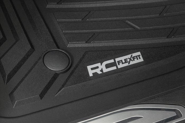 Flex-Fit Floor Mats FR & RR FR Bucket Crew Silverado/Sierra 1500/2500HD/3500HD (19-26) Rough Country
